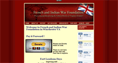 Desktop Screenshot of frenchandindianwarfoundation.org