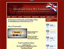 Tablet Screenshot of frenchandindianwarfoundation.org